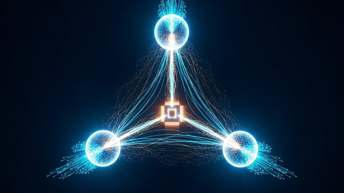 Revenue operations infrastructure showing three unified GTM functions connected through a shared agentic AI processing core